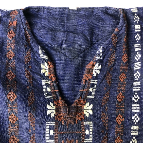 Embroidered Guatemalan Aztec Print Shirt. 100% Cotton, size XL. - Picture 8 of 8